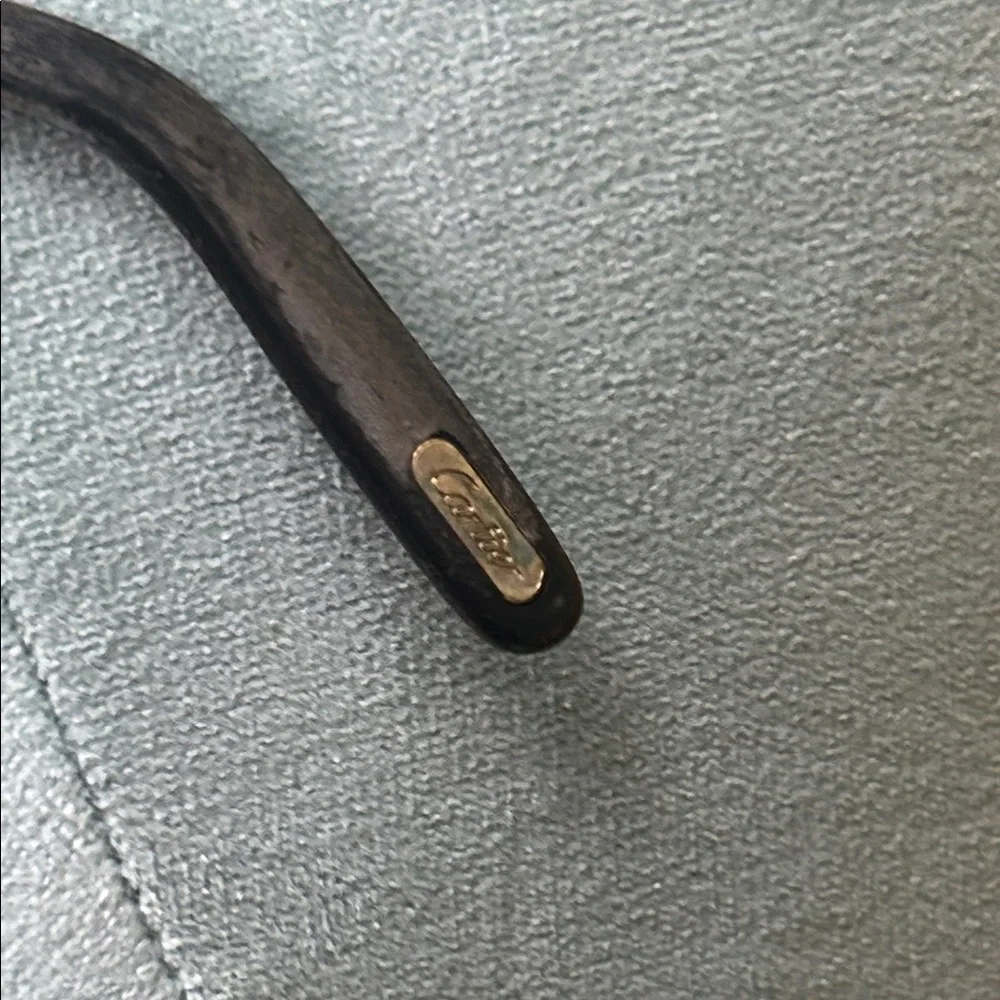Cartier Vintage Black Oval Women's Glasses with Silver Temple Rings !!